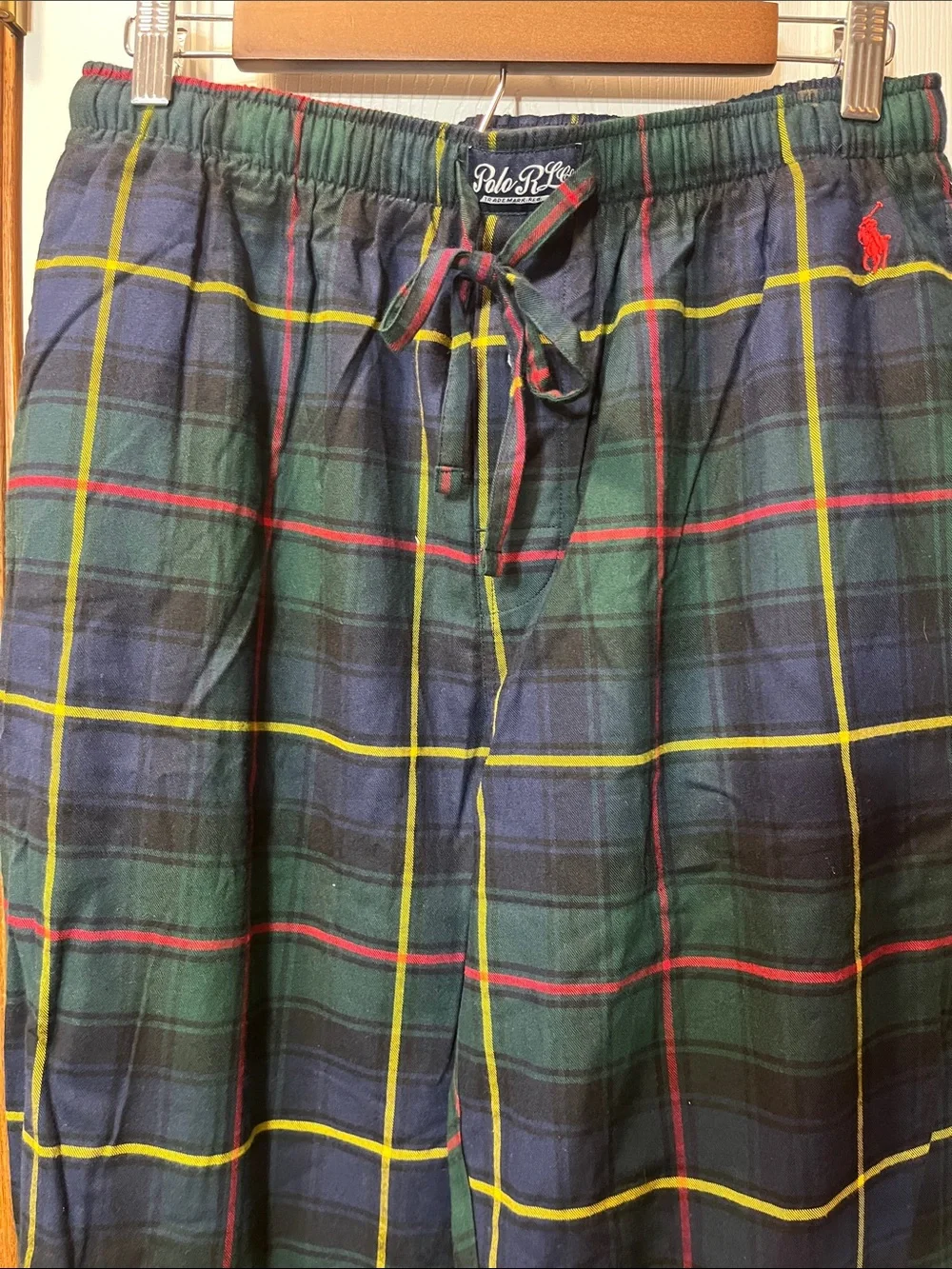 NWT - Polo Ralph Lauren 100% Cotton Green Plaid Pajama Bottoms Men’s Medium